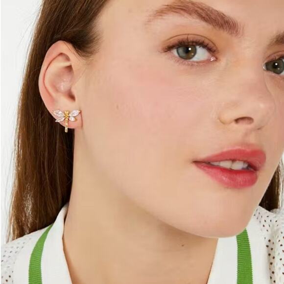 Kate Spade Greenhouse Dragonfly Cubic Zirconia Earrings  Set - Picture 1 of 5
